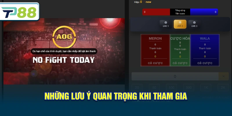 Những lưu ý quan trọng khi tham gia